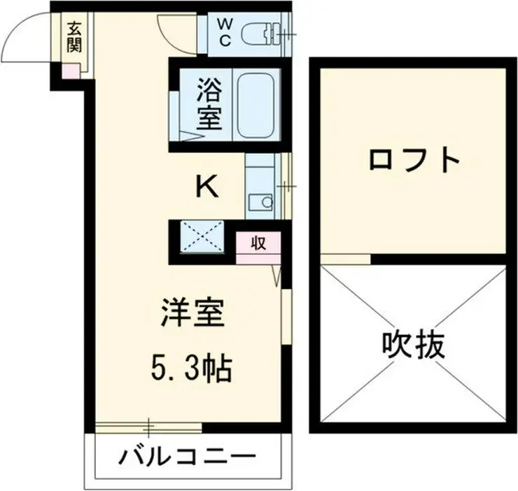 クライネスハイム国立 1階階 間取り