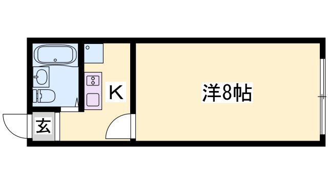 呉服町アドバンスビル(1K/4階)の間取り写真