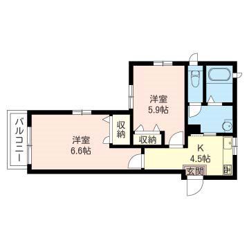 レジデンスハイツ高円寺(2K/2階)の間取り写真