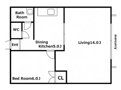 コンフォート松南(1LDK/2階)の間取り写真
