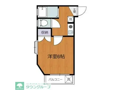 グリーンプラザ(1K/1階)の間取り写真