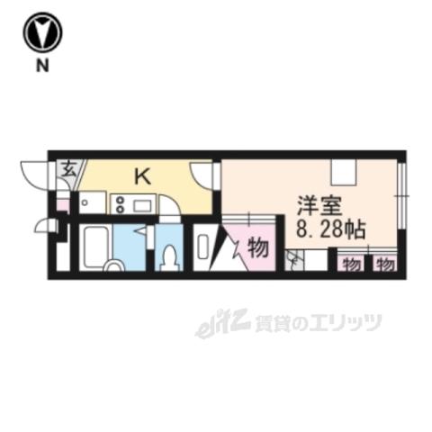 レオパレスフラワーヒルズ(1K/1階)の間取り写真