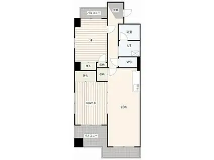 エム&エム5ビル(2LDK/2階)の間取り写真