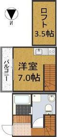 HATCH枇杷島(ワンルーム/1階)の間取り写真