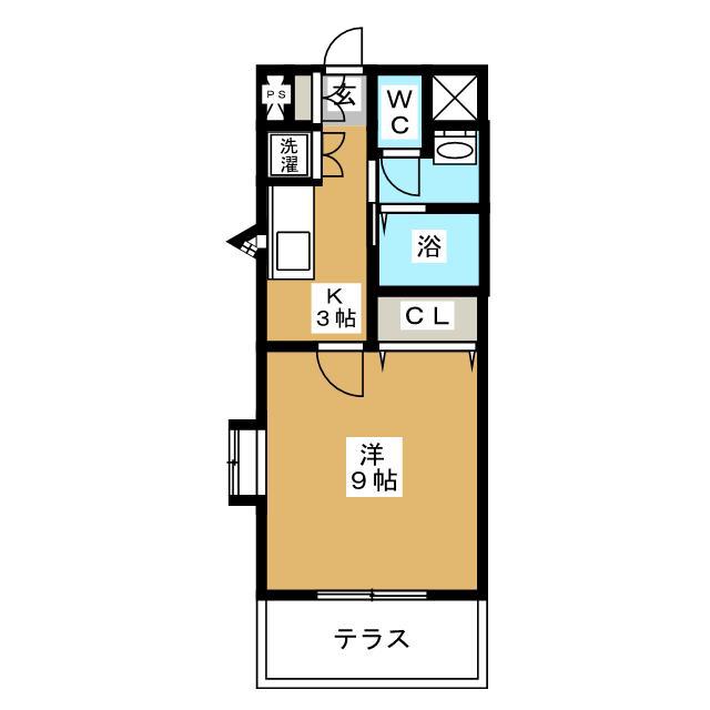 マンション芸濃(1K/1階)の間取り写真
