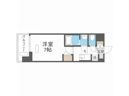 プレサンス大国町アドロッソ(1K/3階)の間取り写真