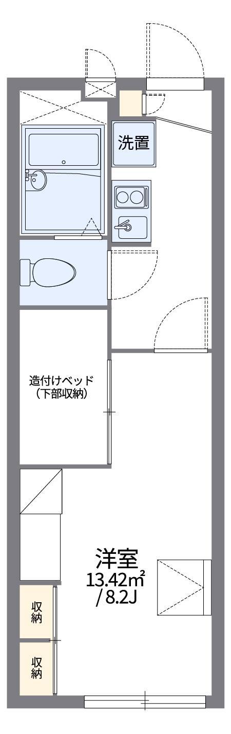 レオパレス春日原(1K/1階)の間取り写真