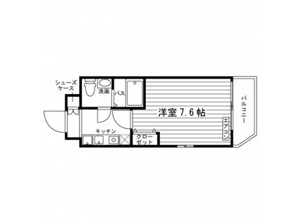アムールふじみ野(1K/3階)の間取り写真