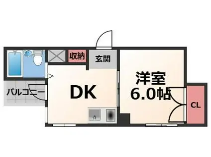 センチュリーロイヤル小阪(ワンルーム/3階)の間取り写真