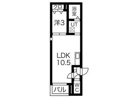 WARREN CHUO I(1LDK/2階)の間取り写真