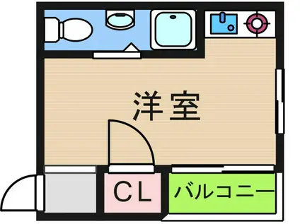 フォンタル1(ワンルーム/3階)の間取り写真