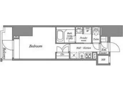 ACP RESIDENCE 亀戸(1K/10階)の間取り写真