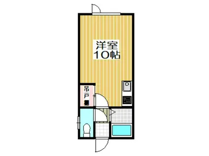 クリーンコーポ藍(ワンルーム/1階)の間取り写真