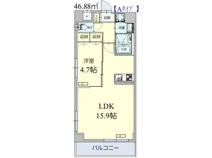 SOPRA給田(1LDK/1階)の間取り写真