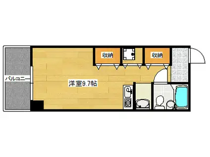 WAKO ILE BLANCHE(ワンルーム/8階)の間取り写真