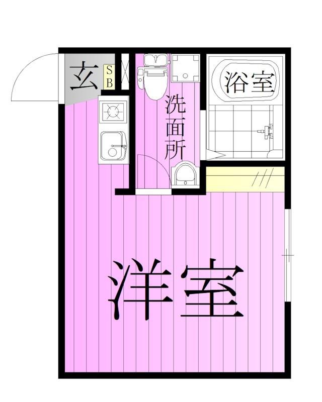 HASAI BUILDING 北千住(ワンルーム/1階)の間取り写真