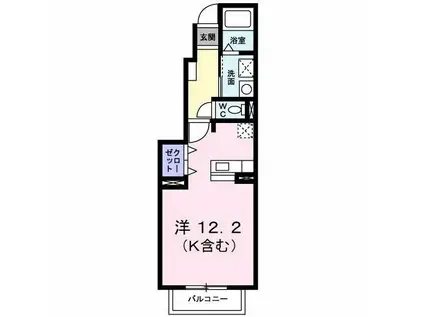 グラン・トリノ小倉 I(ワンルーム/1階)の間取り写真