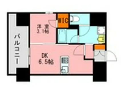 LANDICM322(1DK/7階)の間取り写真