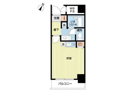 リーガル新大阪III(ワンルーム/5階)の間取り写真