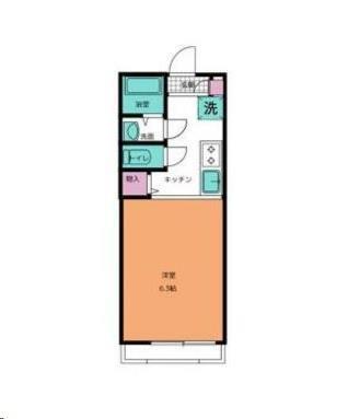 ND郡山(ワンルーム/3階)の間取り写真