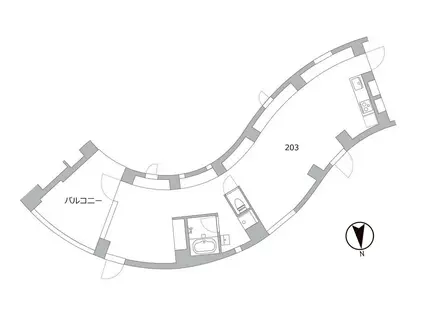 天神町PLACEJIA優秀建築賞 受賞他受賞(ワンルーム/2階)の間取り写真