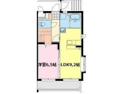 ハーバーイーストII(1LDK/3階)の間取り写真