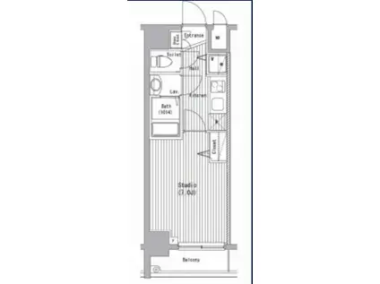 グランド・ガーラ新横浜サウス(1K/6階)の間取り写真