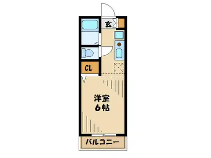 ヴェルメゾン美季(1K/1階)の間取り写真