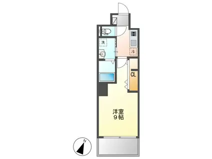 M・Mレジデンス(1K/3階)の間取り写真