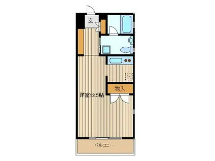 GIPSER(ワンルーム/1階)の間取り写真