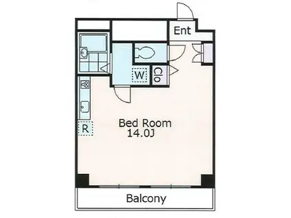 あかるハイム17(ワンルーム/1階)の間取り写真