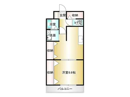 オークマンション柏の森(1LDK/3階)の間取り写真