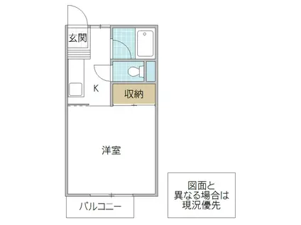 レジデンスKAITO(1K/1階)の間取り写真