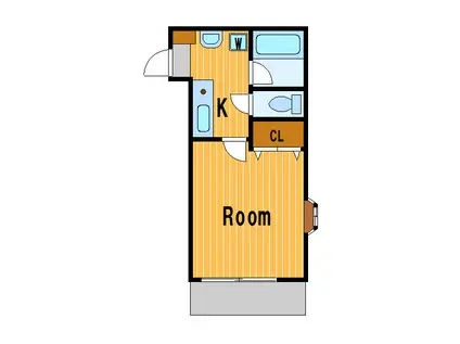 モン・ソレイユ・ドゥ(1K/1階)の間取り写真