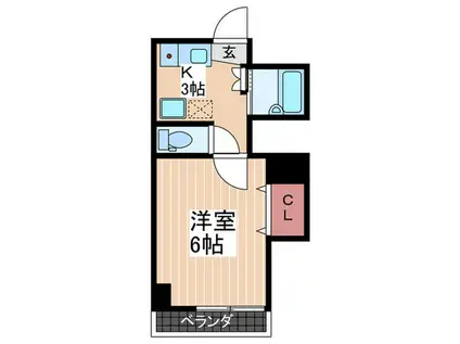 COMFORT AKEBONO(1K/3階)の間取り写真