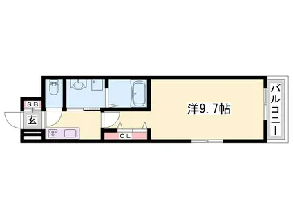 山陽電鉄本線 手柄駅 徒歩20分 3階建 築3年(1K/1階)の間取り写真