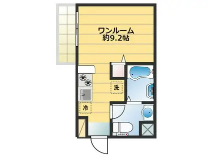 リビングライフ長瀬イーストII(ワンルーム/3階)の間取り写真