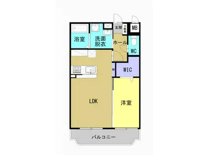 グレイスメゾン咲田(1LDK/3階)の間取り写真