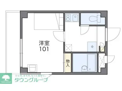 レオパレス池袋ウエスト(1K/1階)の間取り写真