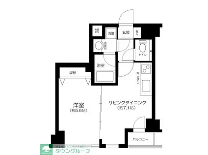 ダイアパレス飯田橋II(1LDK/6階)の間取り写真
