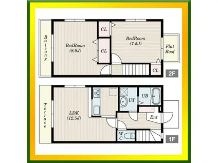 ガーデンコート(2LDK/1階)の間取り写真