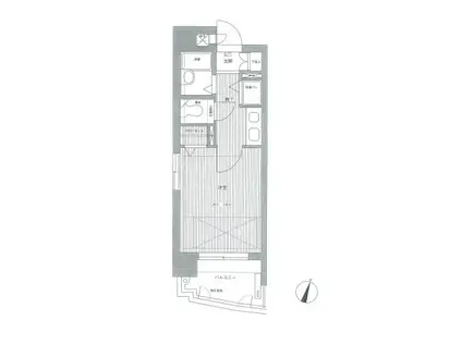 ライオンズマンション県庁東(1K/10階)の間取り写真