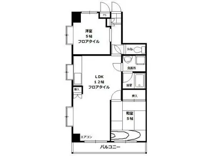 櫻井興産グランデマンション(2LDK/3階)の間取り写真