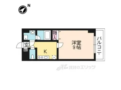 エンゼルプラザイースト1(1K/7階)の間取り写真