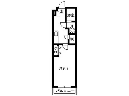 リコ・ガーデン(1K/2階)の間取り写真