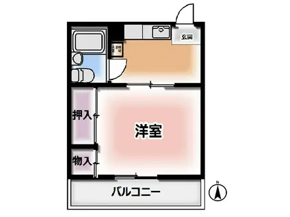メゾンブーシェ(1K/1階)の間取り写真