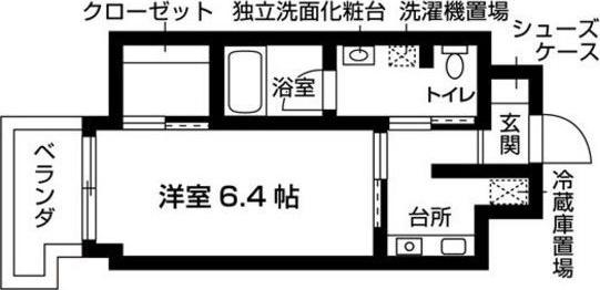 エスト日比野(1K/5階)の間取り写真