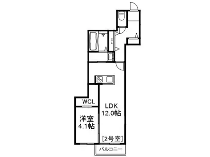 BASE NANGOU(1LDK/1階)の間取り写真