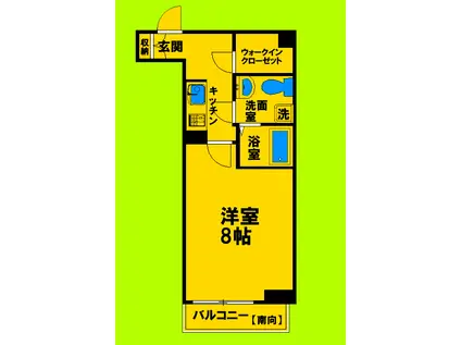 リッツスクエアドマーニ(1K/1階)の間取り写真