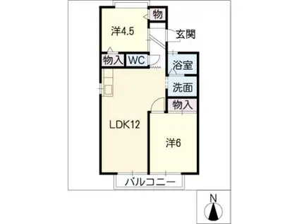 フィーマルハウトPSA(2LDK/1階)の間取り写真